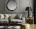 Contemporary elegant grey living room